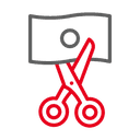 Schere mit Geldschein