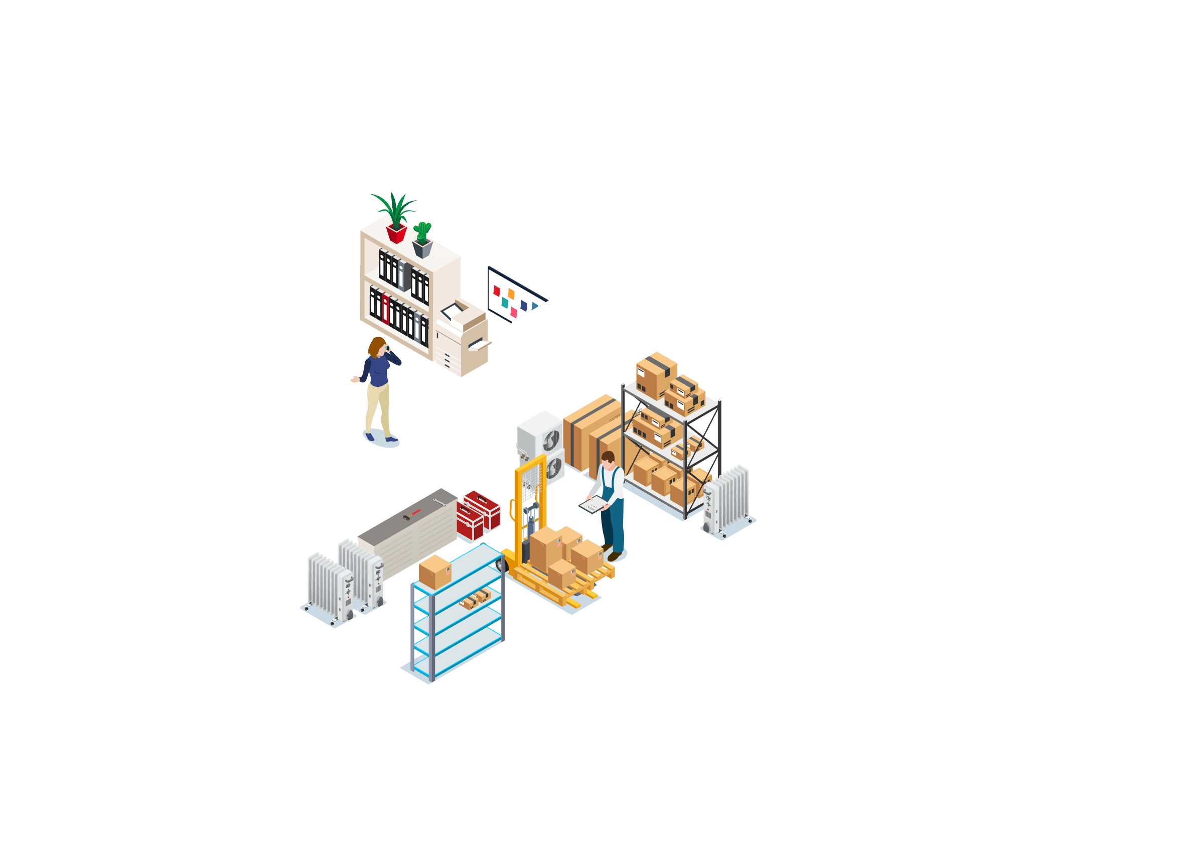 Layer Grafik, Layer: Büro und Lager